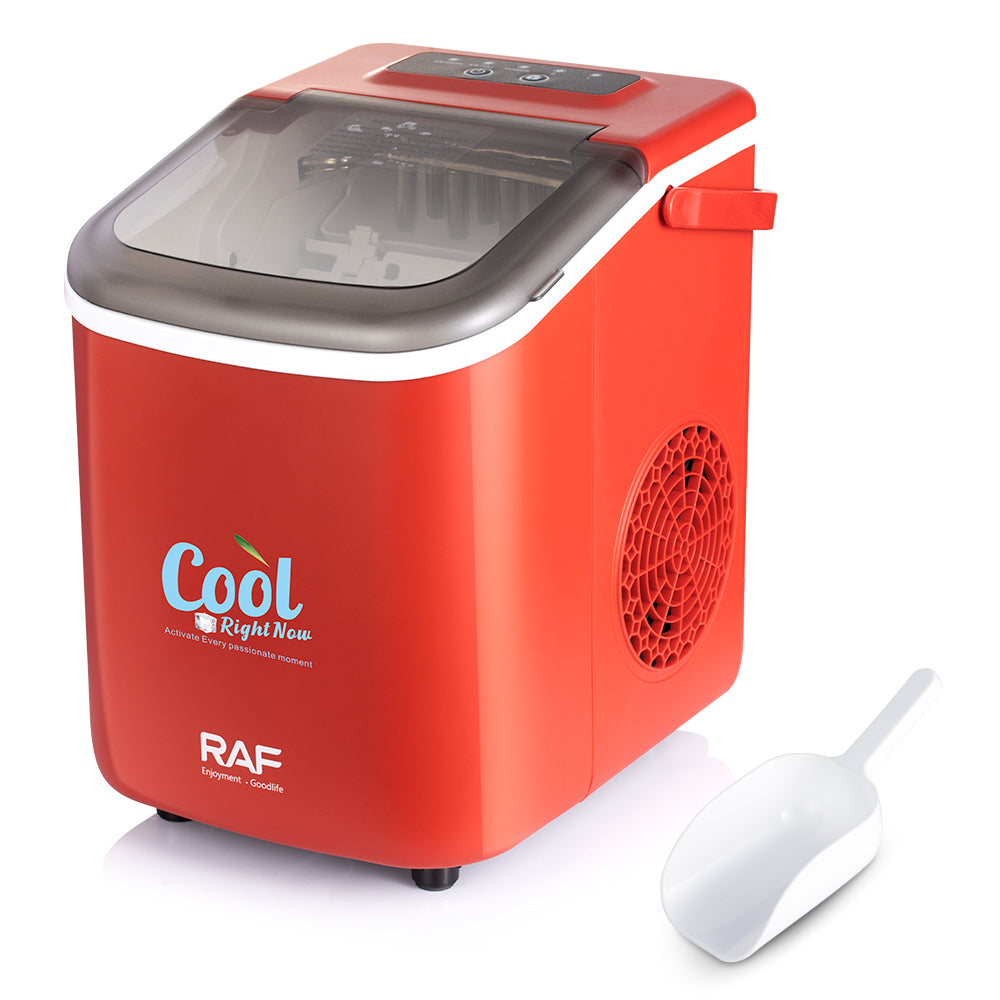 Aparat De Facut Gheata RAF 0309 - Icemaker cu Rezervor 1.5L, Auto Curatare, 2 Dimensiuni Cuburi, 112W