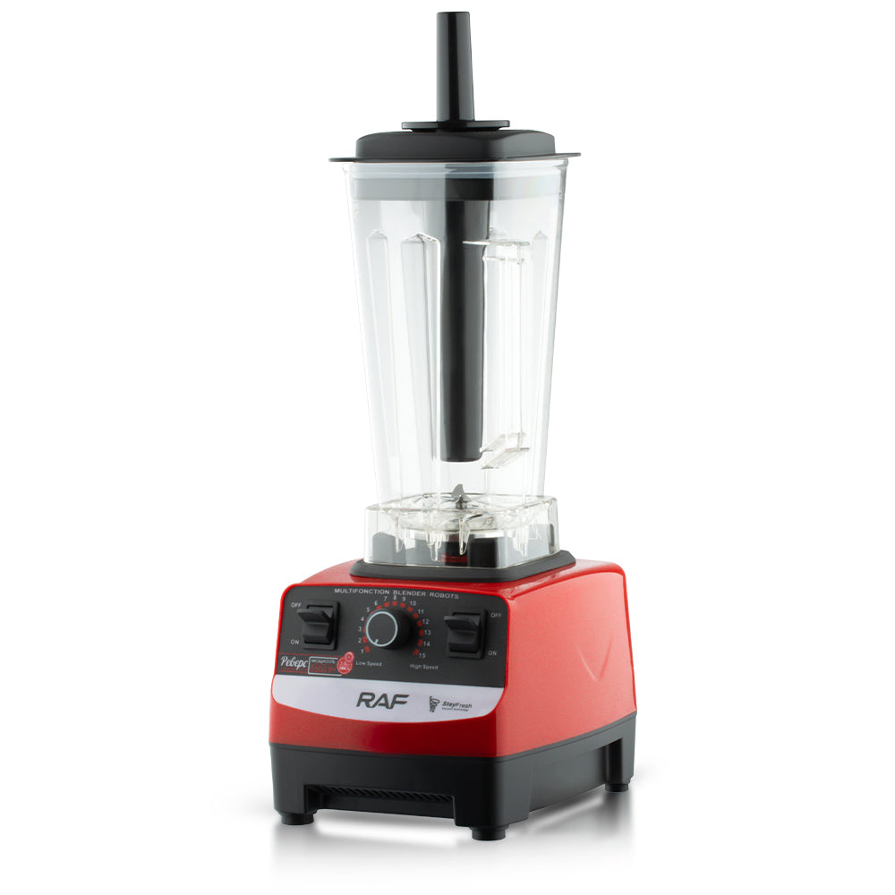 Blender Multifunctional 2 in 1 RAF 2809, 6 Lame din Otel Inoxidabil, Rasnita Inclusa, Capacitate 2.5L, 2400W