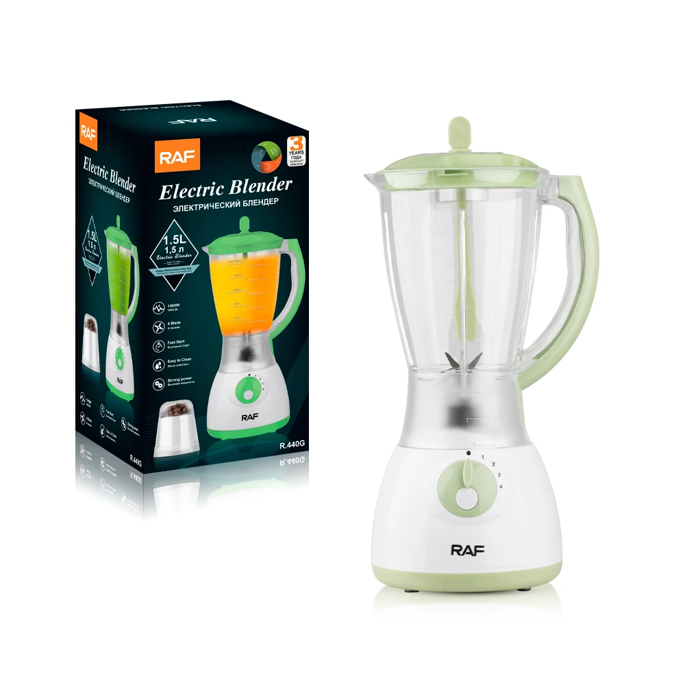 Blender Electric 2 in 1 RAF 440G, Capacitate 1.5L, Putere 1000W