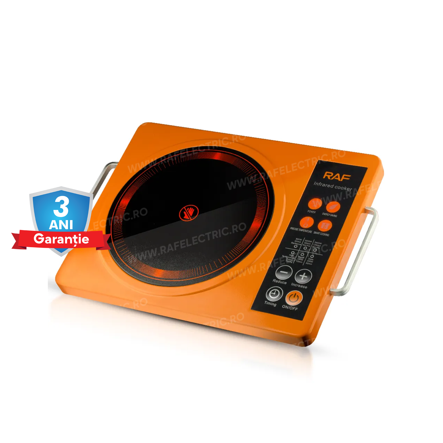 Plita Electrica RAF 8046O cu Control Tactil, Plita de Gatit cu Incalzire Radianta Infraroșu, 3500W